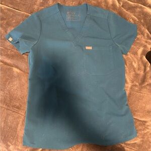 Figs Deep Reef Blue Catarina one pocket scrub top XS Women’s
